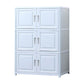 Contemporary Hinged Storage Cabinet Plastic Non-Hanging Armoire