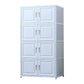 Contemporary Hinged Storage Cabinet Plastic Non-Hanging Armoire