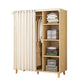 Bedroom Storage Cabinet with Clothes Rail Modern Cabinet with Wooden Legs Clearhalo 'Armoires & Wardrobes' 'armoires_wardrobes' 'Bedroom Furniture' 'furn' 'furn_armoires_wardrobes' 'Furniture' 6321984