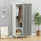 Bedroom Storage Cabinet with Clothes Rail Modern Cabinet with Wooden Legs Clearhalo 'Armoires & Wardrobes' 'armoires_wardrobes' 'Bedroom Furniture' 'furn' 'furn_armoires_wardrobes' 'Furniture' 6321995