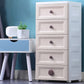Plastic 5-drawer Storage Cabinet Modern Wardrobe Armoire with Legs 16"L x 12"W x 33"H Khaki Clearhalo 'Armoires & Wardrobes' 'armoires_wardrobes' 'Bedroom Furniture' 'furn' 'furn_armoires_wardrobes' 'Furniture' 6322042