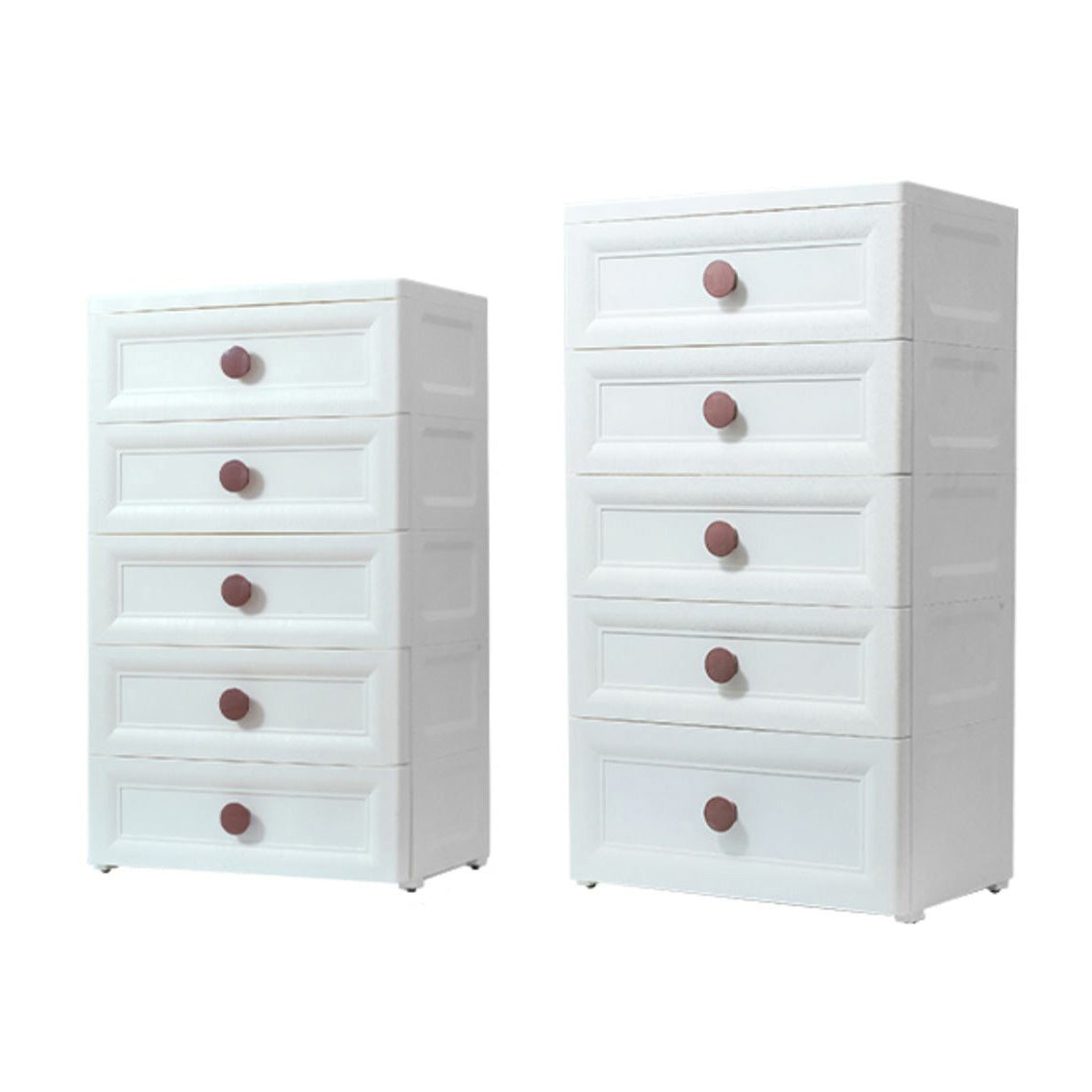 Plastic 5-drawer Storage Cabinet Modern Wardrobe Armoire with Legs Clearhalo 'Armoires & Wardrobes' 'armoires_wardrobes' 'Bedroom Furniture' 'furn' 'furn_armoires_wardrobes' 'Furniture' 6322046