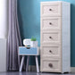 Plastic 5-drawer Storage Cabinet Modern Wardrobe Armoire with Legs 16"L x 12"W x 49"H Khaki Clearhalo 'Armoires & Wardrobes' 'armoires_wardrobes' 'Bedroom Furniture' 'furn' 'furn_armoires_wardrobes' 'Furniture' 6322053