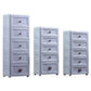 Plastic 5-drawer Storage Cabinet Modern Wardrobe Armoire with Legs Clearhalo 'Armoires & Wardrobes' 'armoires_wardrobes' 'Bedroom Furniture' 'furn' 'furn_armoires_wardrobes' 'Furniture' 6322057
