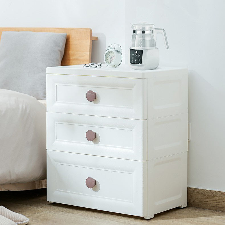 Plastic 5-drawer Storage Cabinet Modern Wardrobe Armoire with Legs Clearhalo 'Armoires & Wardrobes' 'armoires_wardrobes' 'Bedroom Furniture' 'furn' 'furn_armoires_wardrobes' 'Furniture' 6322064