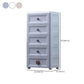 Plastic 5-drawer Storage Cabinet Modern Wardrobe Armoire with Legs Clearhalo 'Armoires & Wardrobes' 'armoires_wardrobes' 'Bedroom Furniture' 'furn' 'furn_armoires_wardrobes' 'Furniture' 6322070