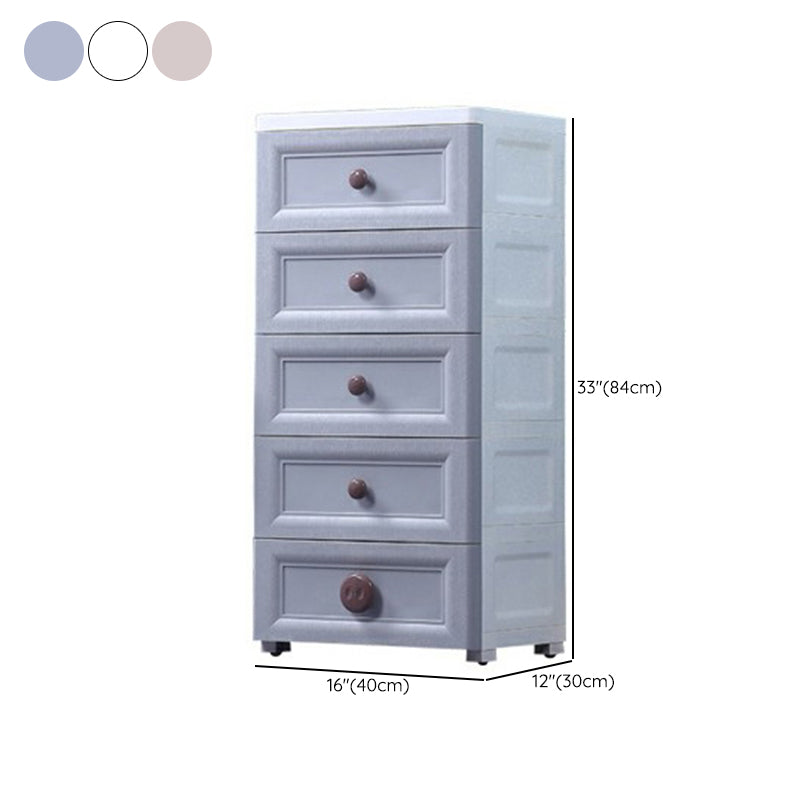 Plastic 5-drawer Storage Cabinet Modern Wardrobe Armoire with Legs Clearhalo 'Armoires & Wardrobes' 'armoires_wardrobes' 'Bedroom Furniture' 'furn' 'furn_armoires_wardrobes' 'Furniture' 6322070