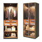 Modern Black Wardrobe for Home Mirrored Finish Cabinet with Glass Doors 31"L x 22"W x 79"H Armoires & Wardrobes Clearhalo 'Armoires & Wardrobes' 'armoires_wardrobes' 'Bedroom Furniture' 'furn' 'furn_armoires_wardrobes' 'Furniture' 6322078