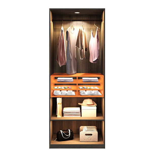 Modern Black Wardrobe for Home Mirrored Finish Cabinet with Glass Doors Clearhalo 'Armoires & Wardrobes' 'armoires_wardrobes' 'Bedroom Furniture' 'furn' 'furn_armoires_wardrobes' 'Furniture' 6322091