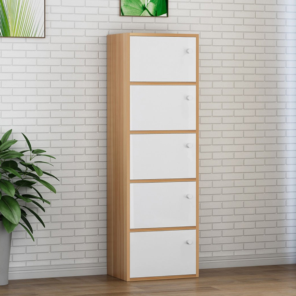 Lichte houten afwerking niet-hangende armoire moderne opbergkast voor thuis