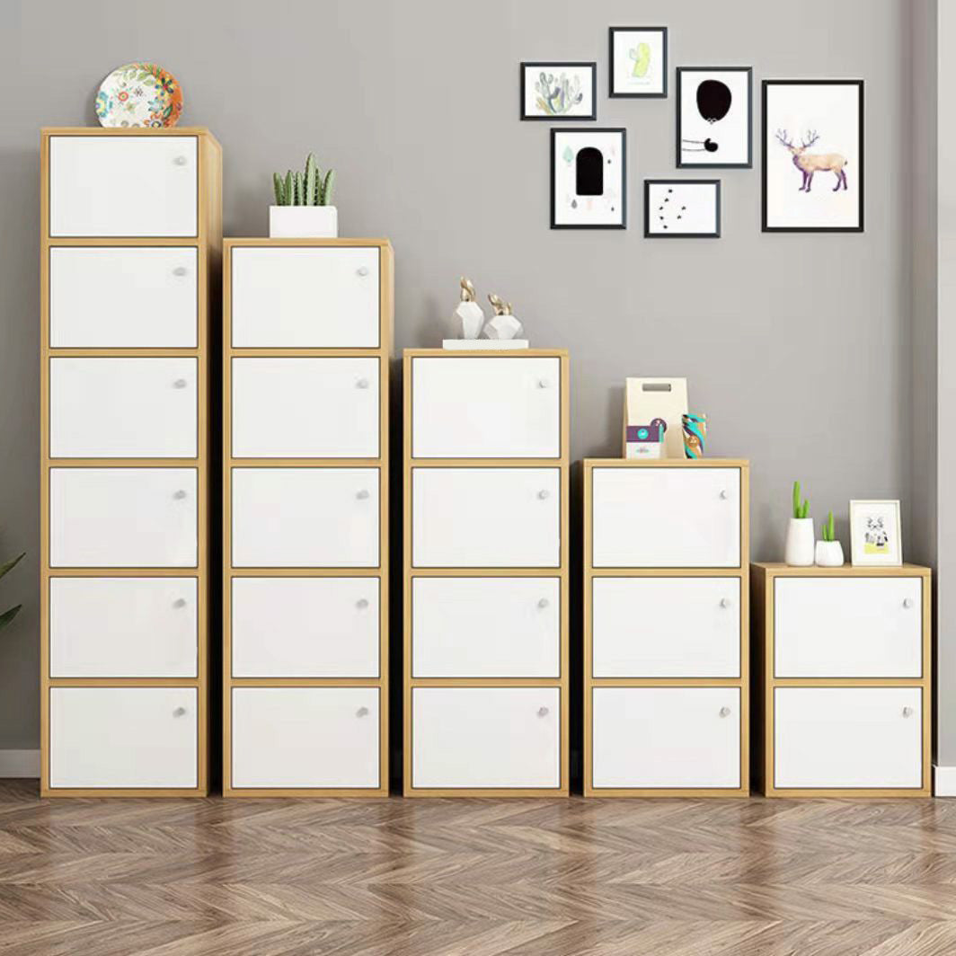 Lichte houten afwerking niet-hangende armoire moderne opbergkast voor thuis