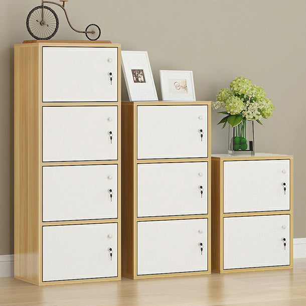 Lichte houten afwerking niet-hangende armoire moderne opbergkast voor thuis