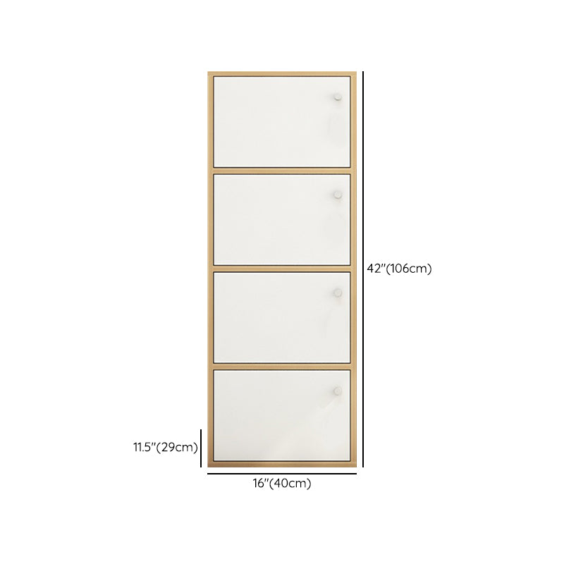 Lichte houten afwerking niet-hangende armoire moderne opbergkast voor thuis