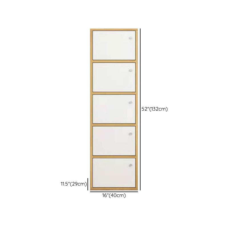 Lichte houten afwerking niet-hangende armoire moderne opbergkast voor thuis