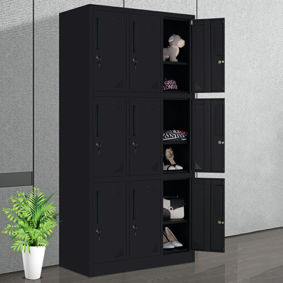Armoire en métal moderne pour armoire à finition mate à la maison avec portes à charnière