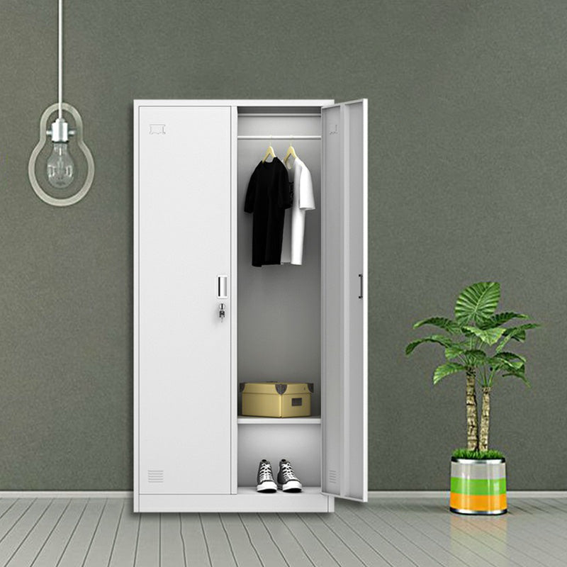 Armoire de rangement à la porte à charnière pour armoire en métal contemporain