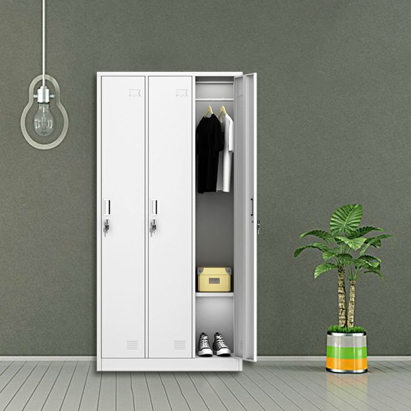 Armoire de rangement à la porte à charnière pour armoire en métal contemporain