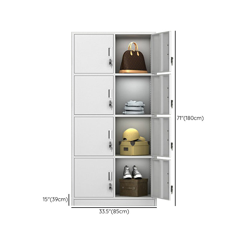 Armoire de rangement à la porte à charnière pour armoire en métal contemporain