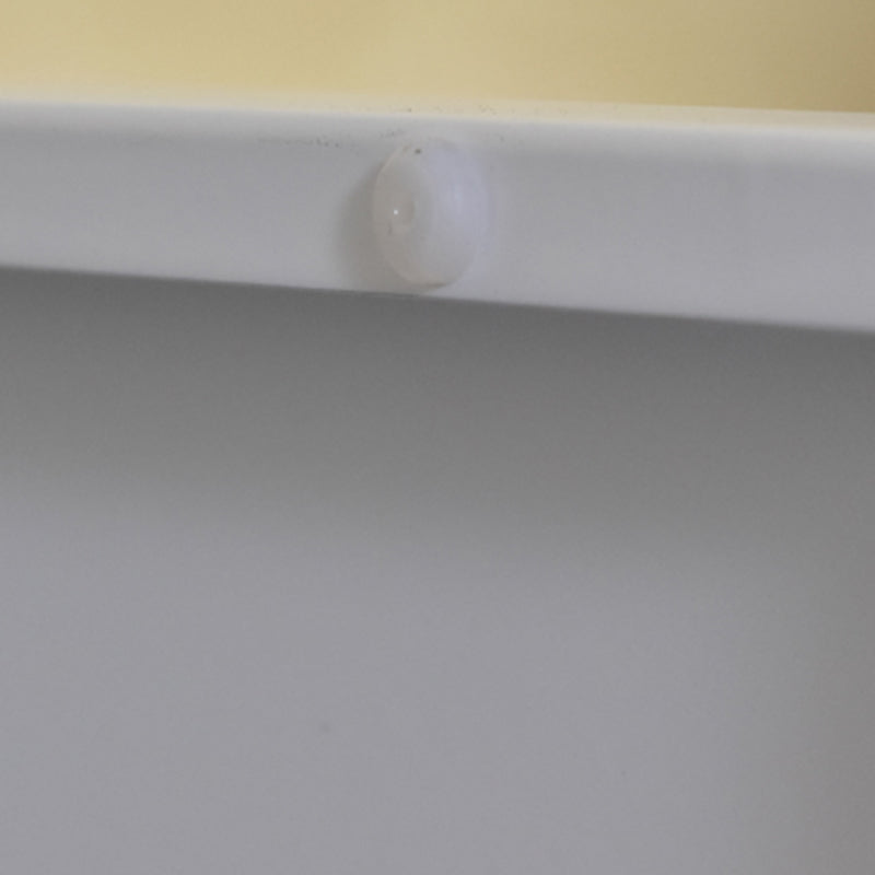 Armoire contemporaine non conservatrice avec portes à charnière armoire de rangement en métal blanc et marron