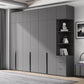 Contemporary Grey Storage Cabinet with Garment Rod Hinged Door Cabinet for Bedroom Clearhalo 'Armoires & Wardrobes' 'armoires_wardrobes' 'Bedroom Furniture' 'furn' 'furn_armoires_wardrobes' 'Furniture' 6322271