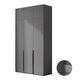 Contemporary Grey Storage Cabinet with Garment Rod Hinged Door Cabinet for Bedroom 47"L x 22"W x 77"H Armories & Top Cabinet Clearhalo 'Armoires & Wardrobes' 'armoires_wardrobes' 'Bedroom Furniture' 'furn' 'furn_armoires_wardrobes' 'Furniture' 6322281
