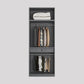 Contemporary Grey Storage Cabinet with Garment Rod Hinged Door Cabinet for Bedroom Clearhalo 'Armoires & Wardrobes' 'armoires_wardrobes' 'Bedroom Furniture' 'furn' 'furn_armoires_wardrobes' 'Furniture' 6322285