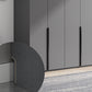 Contemporary Grey Storage Cabinet with Garment Rod Hinged Door Cabinet for Bedroom Clearhalo 'Armoires & Wardrobes' 'armoires_wardrobes' 'Bedroom Furniture' 'furn' 'furn_armoires_wardrobes' 'Furniture' 6322287