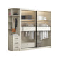 Armoire blanche moderne avec portes en verre armoire à chambre avec portes coulissantes
