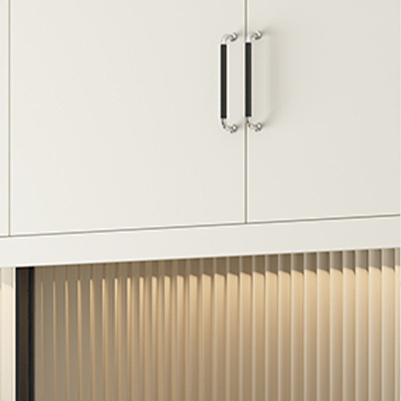 Armoire blanche moderne avec portes en verre armoire à chambre avec portes coulissantes