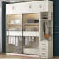 Armoire blanche moderne avec portes en verre armoire à chambre avec portes coulissantes