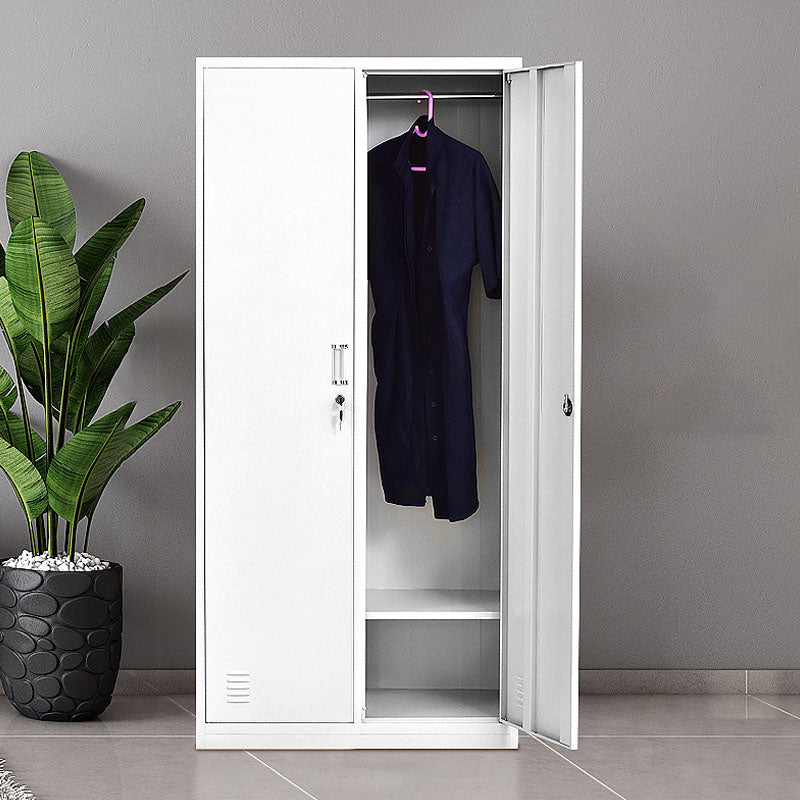 Modern grijze kast met scharnierende deuren metalen opbergkast voor badkamer