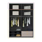 Black Wardrobe for Home Modern Style Cabinet with Glass Doors Clearhalo 'Armoires & Wardrobes' 'armoires_wardrobes' 'Bedroom Furniture' 'furn' 'furn_armoires_wardrobes' 'Furniture' 6322419