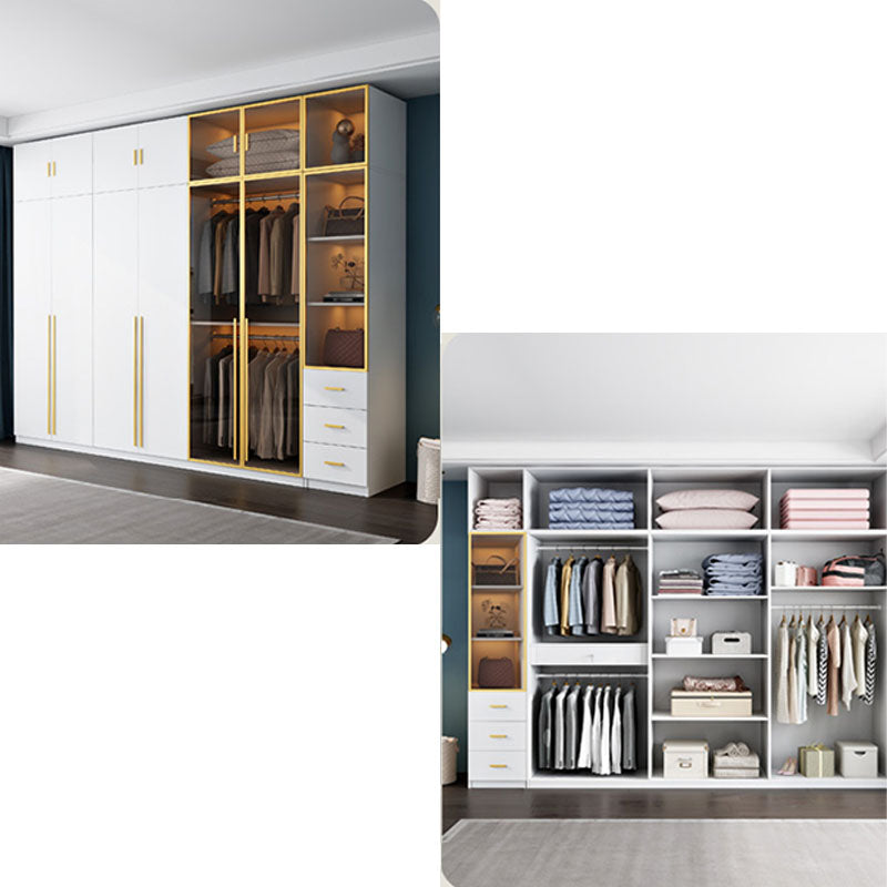 Gabinete de almacenamiento de dormitorio con puertas de vidrio marrón gabinete de puerta con bisagras contemporáneas