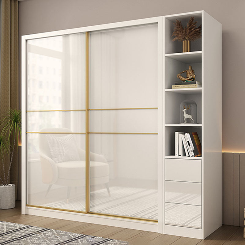 Armadietto in legno fabbricato con mobile in magazzino bianco lucido contemporaneo per la casa