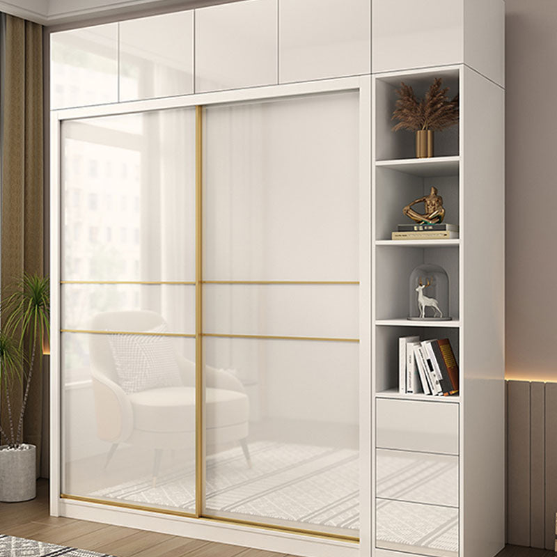 Armadietto in legno fabbricato con mobile in magazzino bianco lucido contemporaneo per la casa