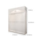 Modern Storage Cabinet with Sliding Doors Manufactured Wood White Cabinet for Bedroom