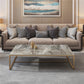 Glam Slate Coffee Table Rectangle Gold Frame Coffee or End Table Clearhalo 'Coffee & Accent Tables' 'Coffee Tables' 'coffee_tables' 'furn' 'furn_coffee_tables' 'Furniture' 'Living Room Furniture' 6322574