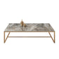 Glam Slate Coffee Table Rectangle Gold Frame Coffee or End Table Clearhalo 'Coffee & Accent Tables' 'Coffee Tables' 'coffee_tables' 'furn' 'furn_coffee_tables' 'Furniture' 'Living Room Furniture' 6322576