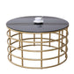 Contemporary Simple Glass Round Coffee Cocktail Table - 17.7" H Clearhalo 'Coffee & Accent Tables' 'Coffee Tables' 'coffee_tables' 'furn' 'furn_coffee_tables' 'Furniture' 'Living Room Furniture' 6322616