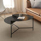 Iron Cross Legs Cocktail Table 17.7" Tall Round Top Coffee Table