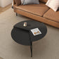 Iron Cross Legs Cocktail Table 17.7" Tall Round Top Coffee Table