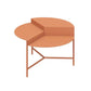 Iron Cross Legs Cocktail Table 17.7" Tall Round Top Coffee Table