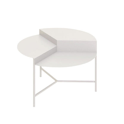 Iron Cross Legs Cocktail Table 17.7" Tall Round Top Coffee Table