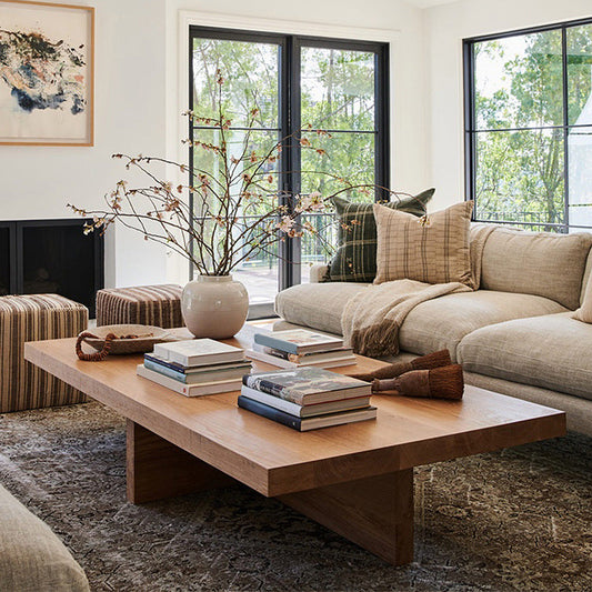 Tavolino da caffè in legno massiccio in legno massiccio di gambe in legno in legno