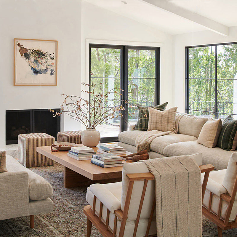 Tavolino da caffè in legno massiccio in legno massiccio di gambe in legno in legno