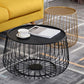 Metal Round Frame Coffee Table Set Mid Century Iron Simple Cocktail Table