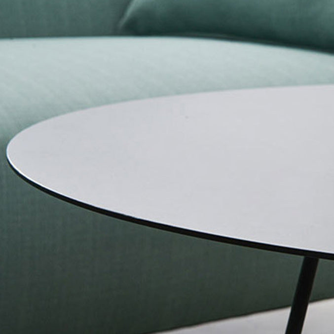 Mid-Century Modern Iron Coffee Table Set Black Finish Round Cocktail Table Clearhalo 'Coffee & Accent Tables' 'Coffee Tables' 'coffee_tables' 'furn' 'furn_coffee_tables' 'Furniture' 'Living Room Furniture' 6322742