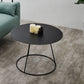 Mid-Century Modern Iron Coffee Table Set Black Finish Round Cocktail Table Clearhalo 'Coffee & Accent Tables' 'Coffee Tables' 'coffee_tables' 'furn' 'furn_coffee_tables' 'Furniture' 'Living Room Furniture' 6322745