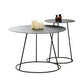 Mid-Century Modern Iron Coffee Table Set Black Finish Round Cocktail Table Clearhalo 'Coffee & Accent Tables' 'Coffee Tables' 'coffee_tables' 'furn' 'furn_coffee_tables' 'Furniture' 'Living Room Furniture' 6322748