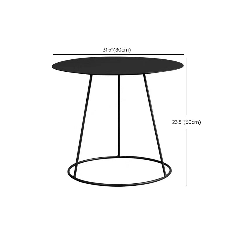 Mid-Century Modern Iron Coffee Table Set Black Finish Round Cocktail Table Clearhalo 'Coffee & Accent Tables' 'Coffee Tables' 'coffee_tables' 'furn' 'furn_coffee_tables' 'Furniture' 'Living Room Furniture' 6322750